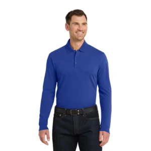 Port Authority® EZCotton® Long Sleeve Polo